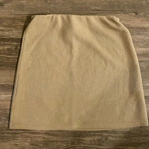 Plush golden brown / tan mini skirt